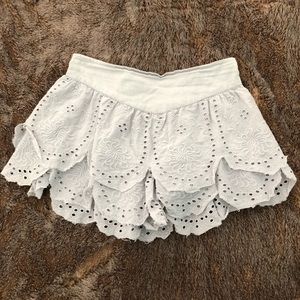 Free People Eyelet Lace Shorts